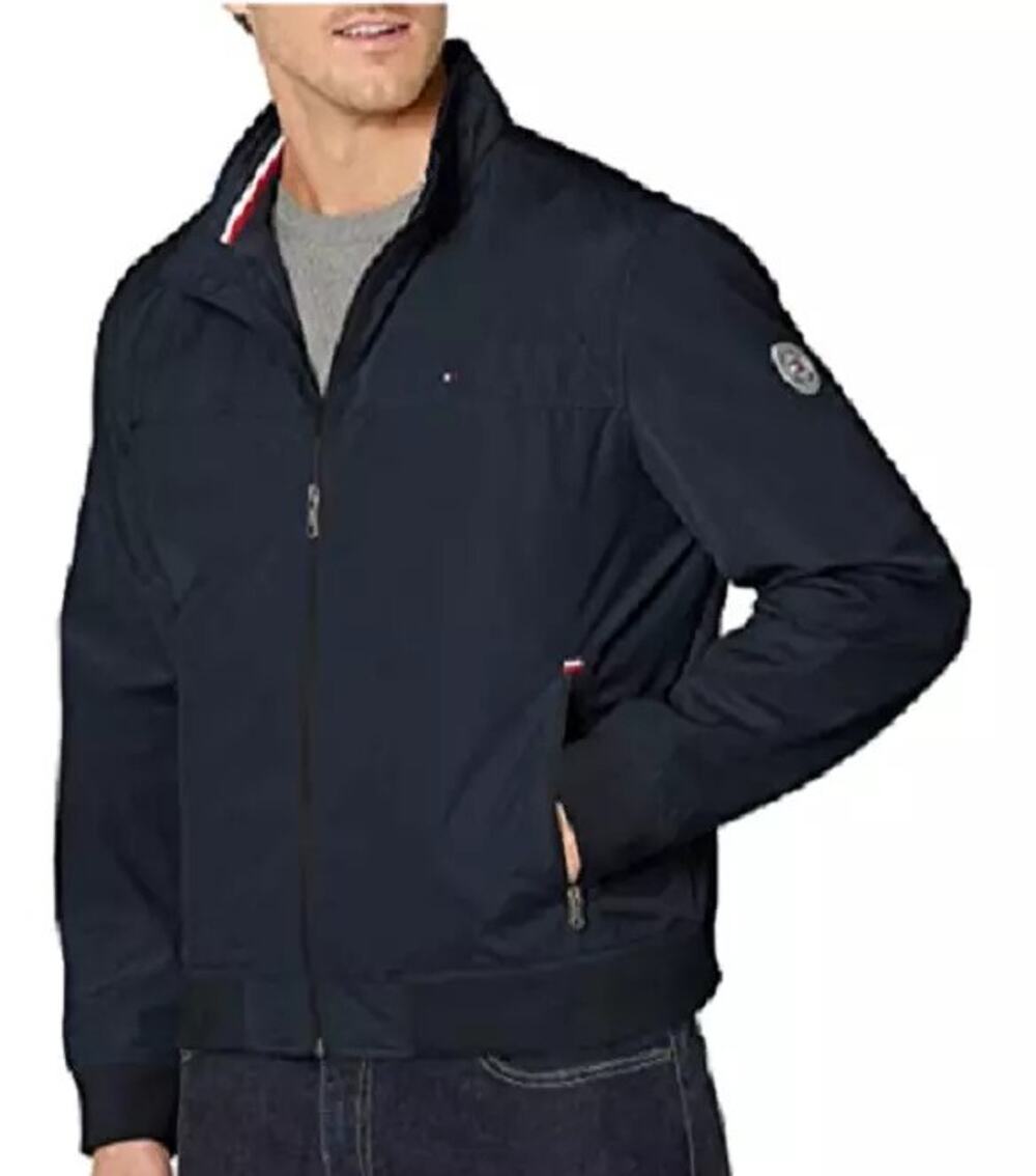 New Tommy Hilfiger Men's Performance Lightweight Bomber Jacket Black X-LARGE